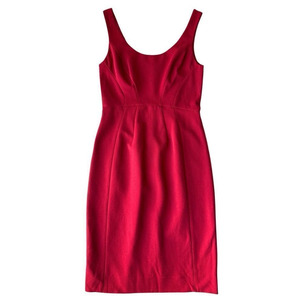 Diane von Furstenberg Red Geovana Sheath Sleeveless Dress Size 2 - Picture 7 of 13